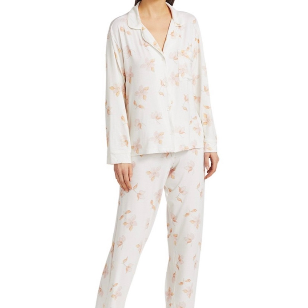 Eberjey Garden Lilies SET Long Sleeve Pants Pajamas